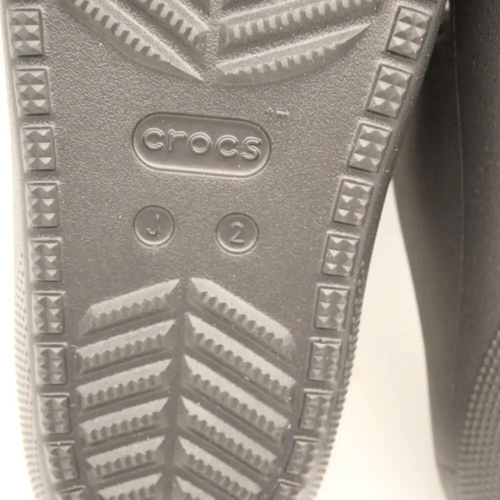 NEW Crocs Classic v2 Sandals Slides Black Open Toe Children's  Toddler J2 Black